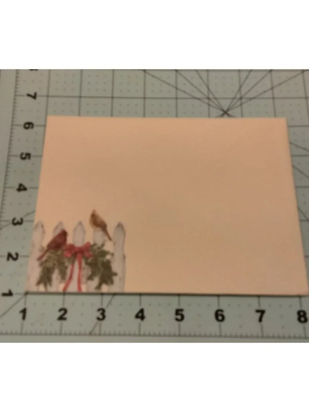 Christmas Greeting Card Cardinals Wreath Peace Country June Shasky